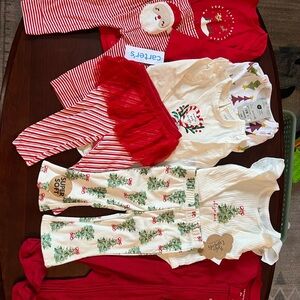 Red and White Holiday Baby Outfit Set NWT
